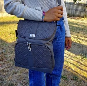 Gray AntiTheft Travelon Messenger Bag Medium Sized